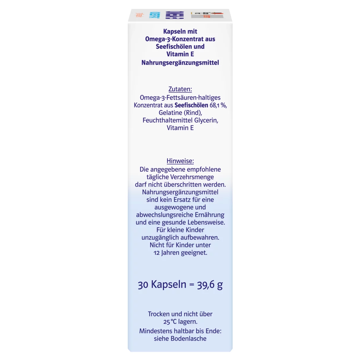 Doppelherz system OMEGA-3 konsentrati O'ng tomondan ko'rinish